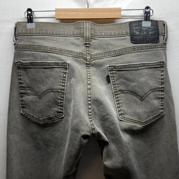 Levi's 511 Slim Fit Men's Jeans 34x32 LEVI Strauss Grey Stretch 5 Pocket GUC - Picture 5 of 15